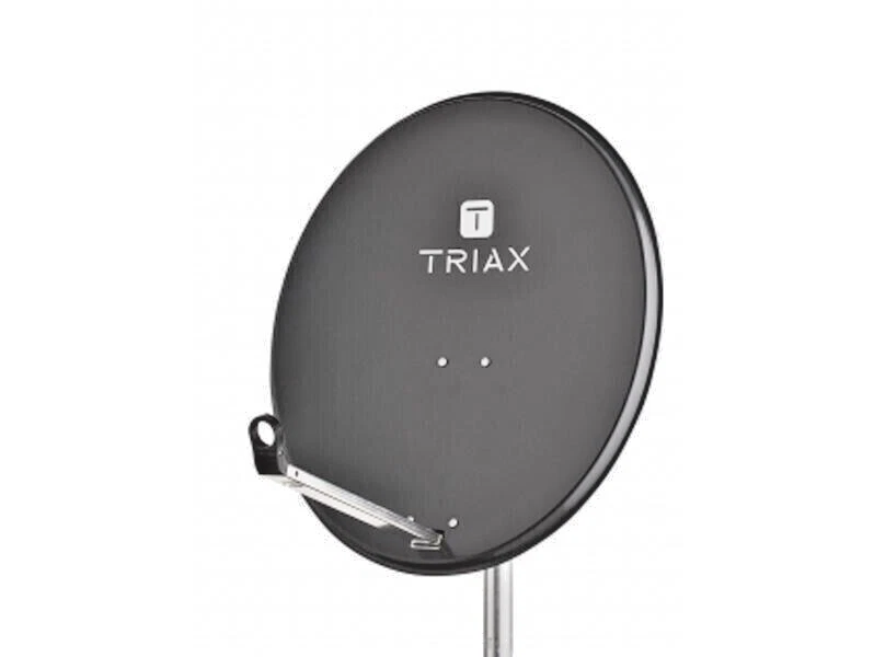Plato Satélite Triax TDS 80 cm Gris Oscuro + 40 cm Soporte de Pared + Cuádruple LNB Foto 2 de 2