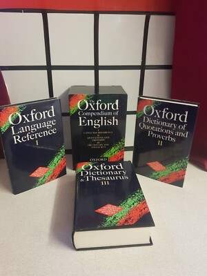 The Oxford Compendium Of English Dictionary, Thesaurus, Language Ref, 3 Book Set
