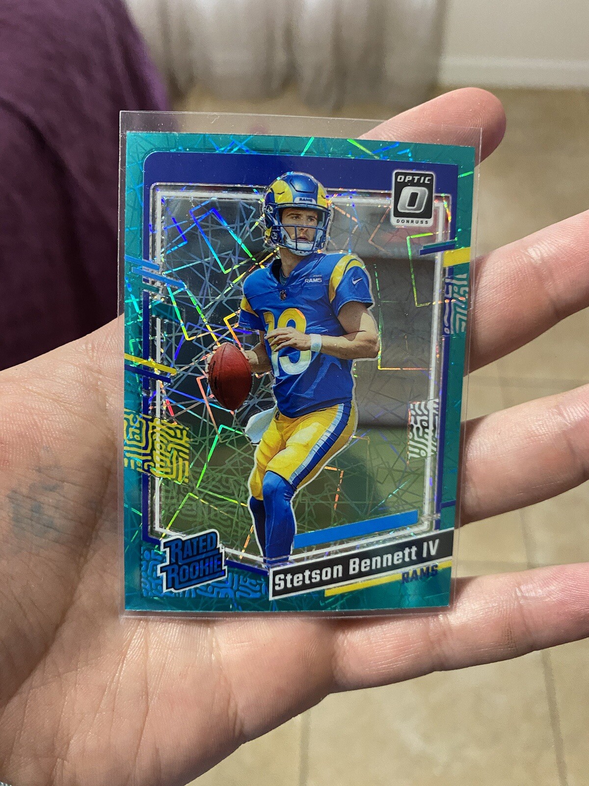 2023 Donruss Optic STETSON BENNETT IV TEAL VELOCITY SSP Rated Rookie RAMS #267