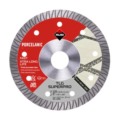 Rubi TLG 125 mm Diamond Blade for Thick Porcelain - Superpro - 41901