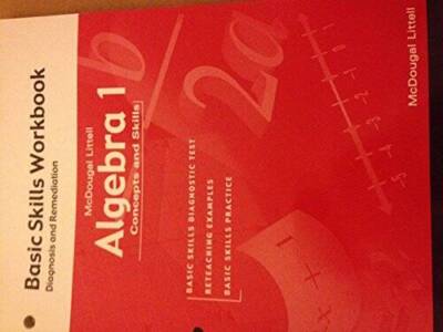 Algebra 1: Concepts and Skills: Basic Skills Workbook: Diagnosis and - VERY GOOD