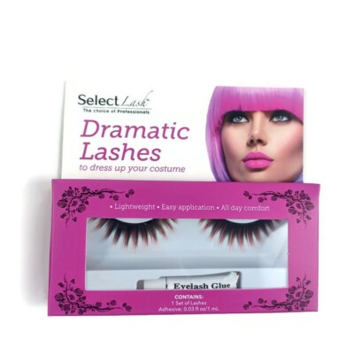 Dramatic Lashes NEW Pink Black -1 Set -1 Eyelash Glue -Lightweight Select Lash