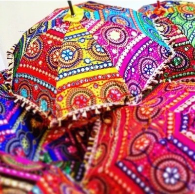 Handcrafted Multicolor Umbrella Parasols Vibrant Home Decor and Wedding Accesory
