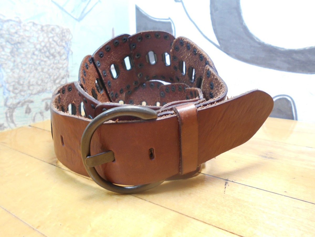 Fossil Brown Leather Wide Belt Size S #BT3896200 2 1/2 