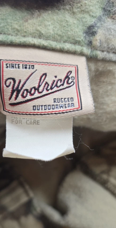 Vintage Woolrich Green Camo Hunting Pants Cotton Mens Size Medium Realtree - Image 3 of 4