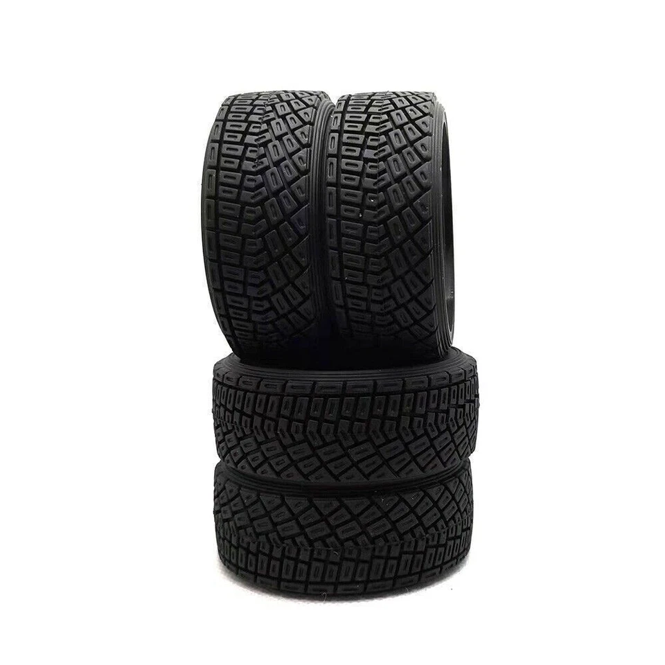 4Pcs 1/10 Rubber Tires For RC Rally RC Off Road Racing Car Tyres HSP HPI PP0189 - Image 4 of 4