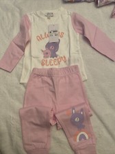 Baby Girks Pk Of 3 Pyjamas Age 12/18  mths
