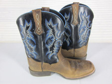 Kids ARIAT Tombstone Western Boot Size 4 Earth Black Leather Soft Square Toe