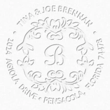 Custom Address Embosser - Personalize with Initials & Text - Hand-Held Embossing