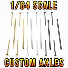 1/64 Scale Custom Adjustable AXLES for Hot ..... Real Riders Wheels Rims Tires