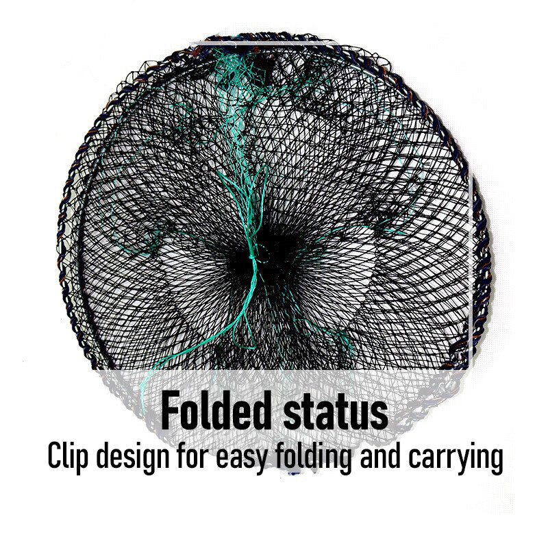 Cebo de pesca plegable trampa cangrejo red gawdad camarón fundido jaula de inmersión peces minnow