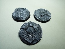 50mm Round RESIN BASE TERRAIN SCENERY HOLLY GROUND 3pcs