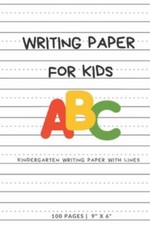 Writing Paper for Kids: ABC Kindergarden writing Paper with Dotted Mid Line , 10
