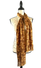 Khol's Leopard Print Scarf Shawl Reversible Soft Wrap Fringe Warm Women 68"x9.5"