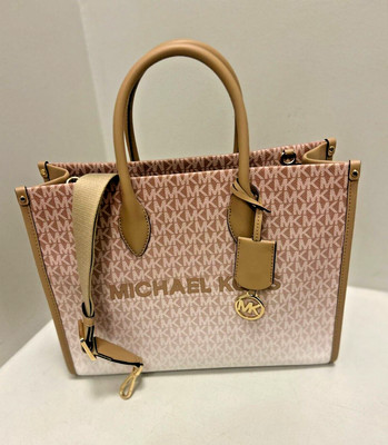 Michael Kors Mirella Medium Crossbody Handbag Purse Tote Shoulder Bag - Camel MK