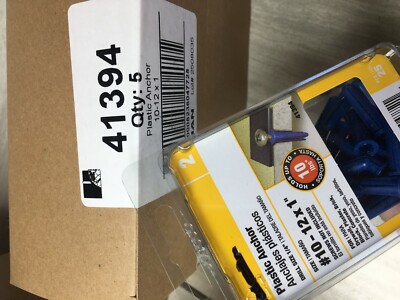 Plastic Anchor #10-12x'' 25 PCS per PK 125PCS TOTAL