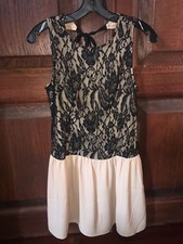 Forever 21 NWT Black lace and nude dress-Size small