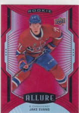 20/21 ALLURE..JAKE EVANS..RED RAINBOW..ROOKIE..SP..CARD # 112..CANADIENS