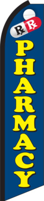 Pharmacy Swooper Flag Feather Super Bow Banner