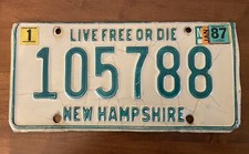 Plaque d'immatriculation New Hampshire - Live Free or Die