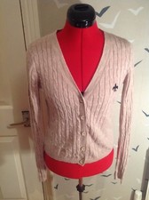 TOPSHOP Oat angora acrylic mx cardigan, 10 38, long sleeves 21" L, VGC