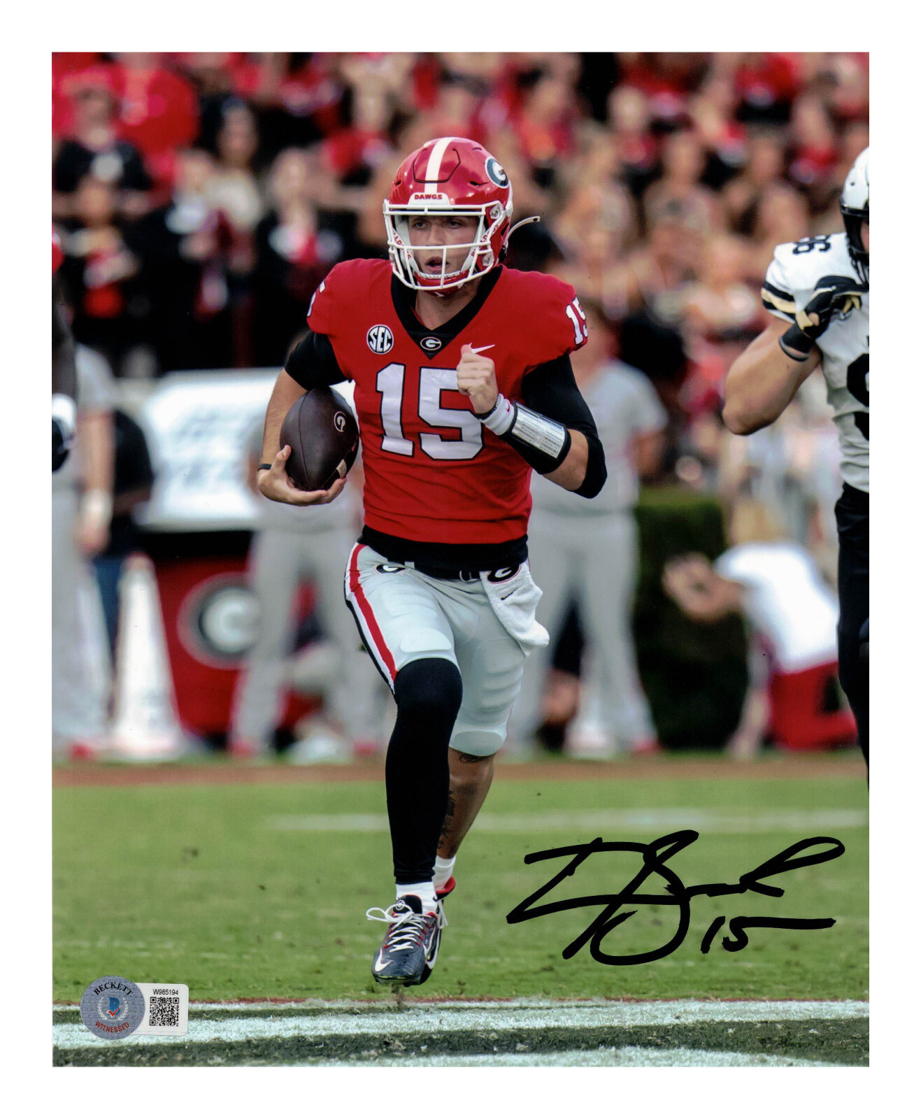 Carson Beck Autographed Signed Georgia Bulldogs 8x10 Photo- Running BAS COA 