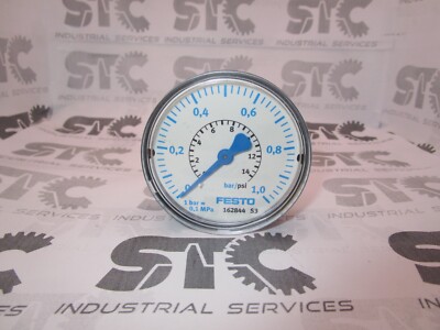 FESTO Mat 162844 Pressure gauge manometer MA-63-1-1/4-EN back thread FAST SHIPPI
