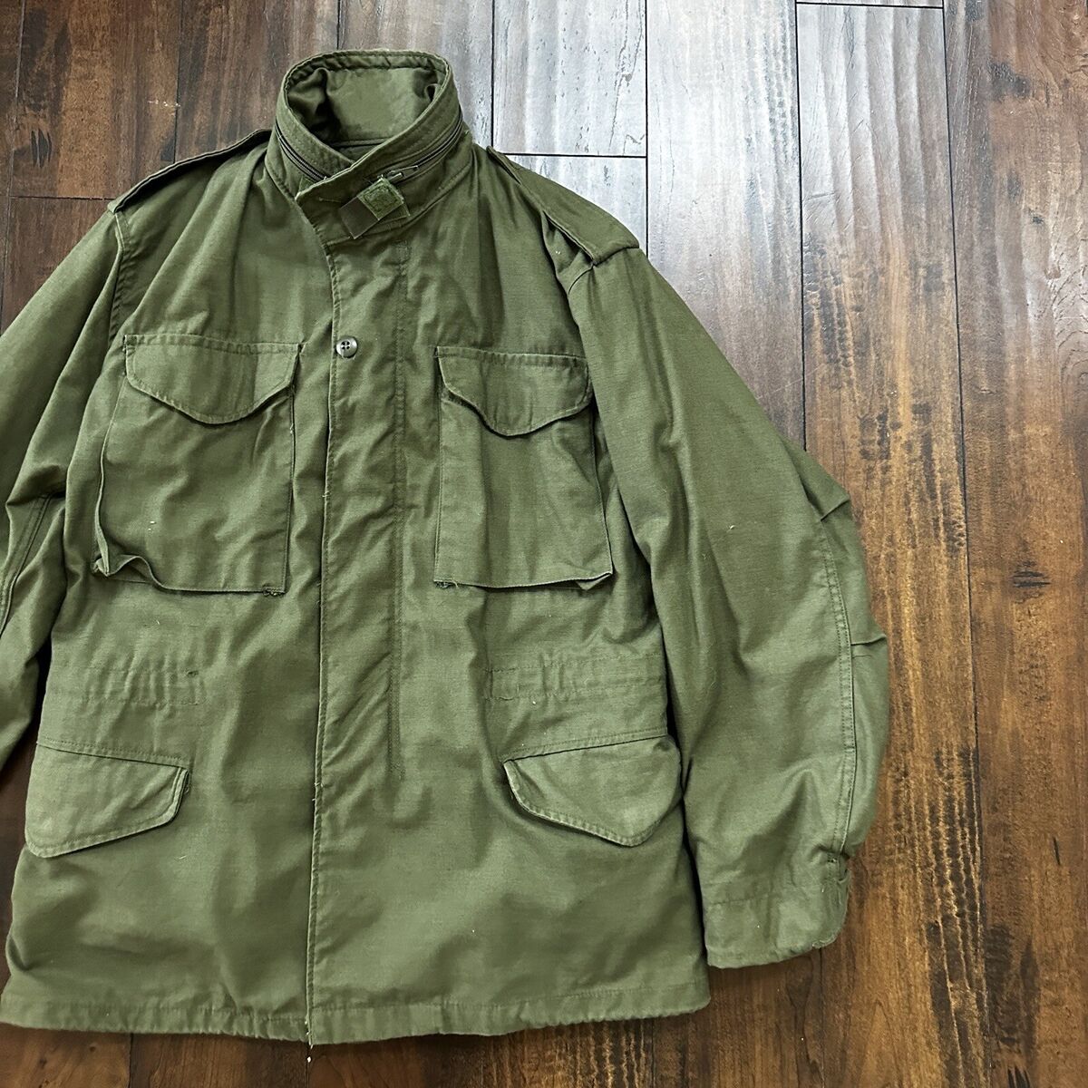 Vintage US Army 1980s Cold Weather Field Coat Jacket M-65 OG Vintage US Army 1980s Cold Weather Field Coat Jacket M-65 OG