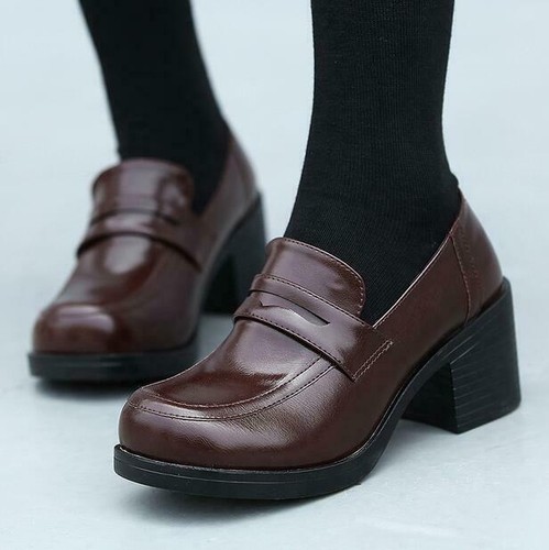 Womens Block Heels Shoes Japanese 