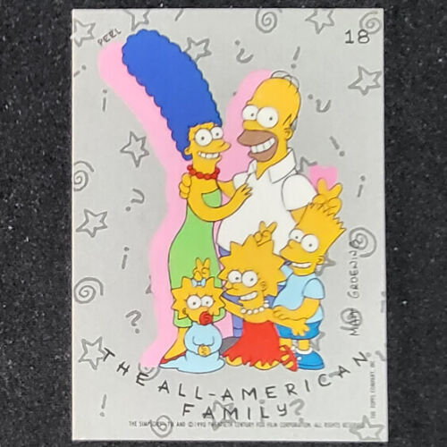1990 Topps Simpsons sticker #80 - All American Family - Picture 1 of 4
