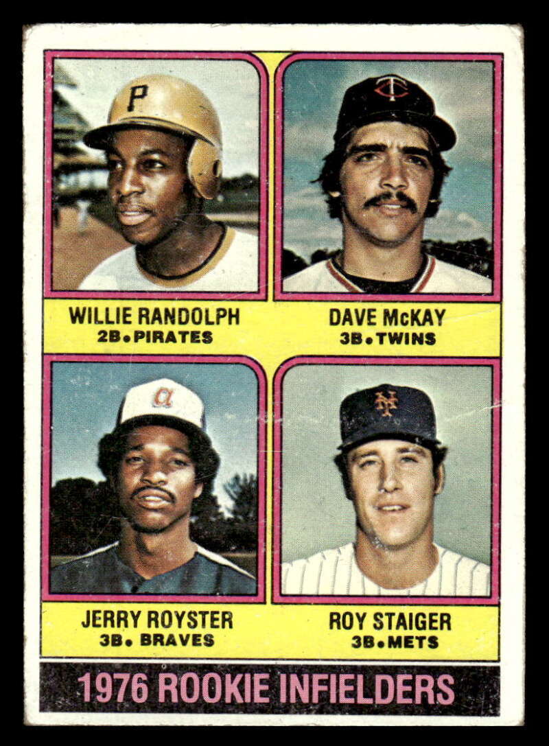 1976 TOPPS WILLIE RANDOLPH/MCKAY/ROYSTER/STAIGER #592 ROOKIE