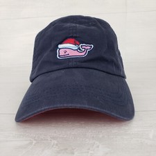 Vineyard Vines Hat Kids Strap Back Spell Out One Size Cap Christmas Santa Whale