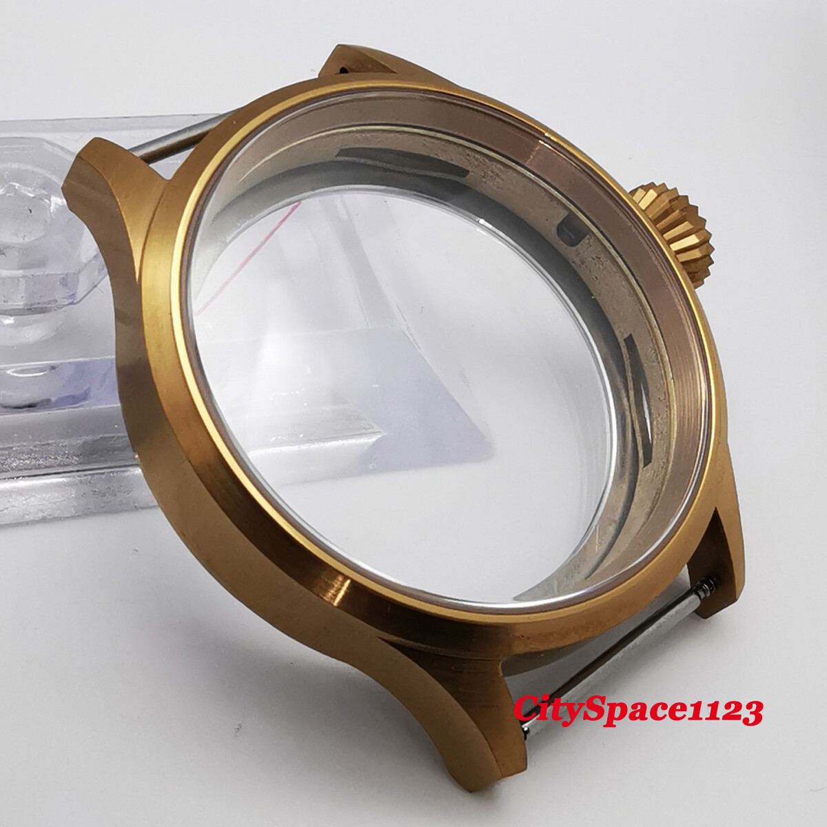 43mm Brass Watch Case Sapphire Fit st3600, ETA 6497,6498 hand winding