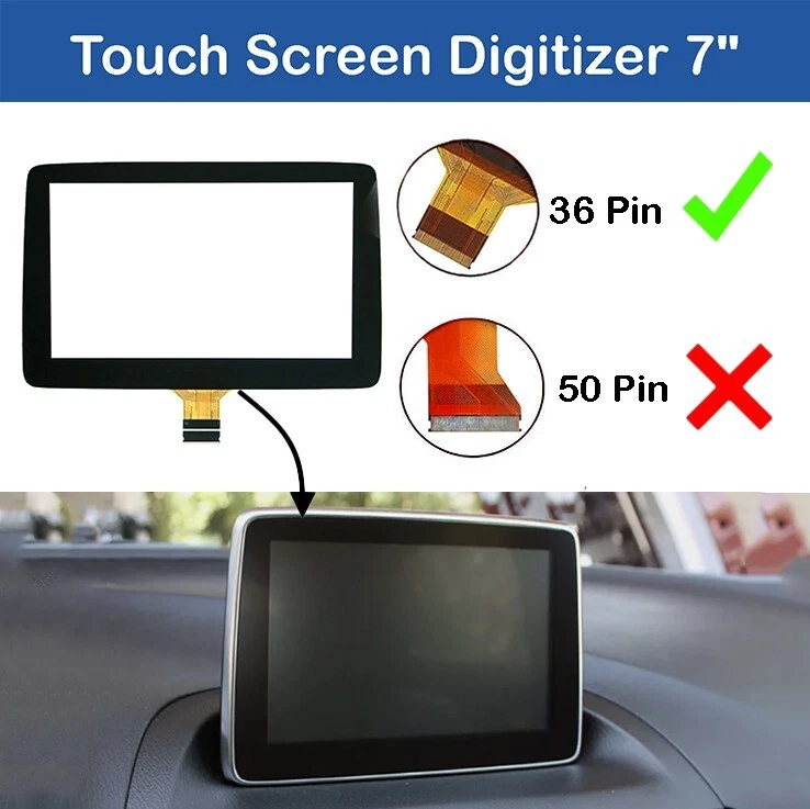 Цифрователь сенсорного экрана 7 дюймов для автомобильной радионавигации Mazda MX-5 Miata 2016–2017 годов выпуска - Изображение 4 из 4