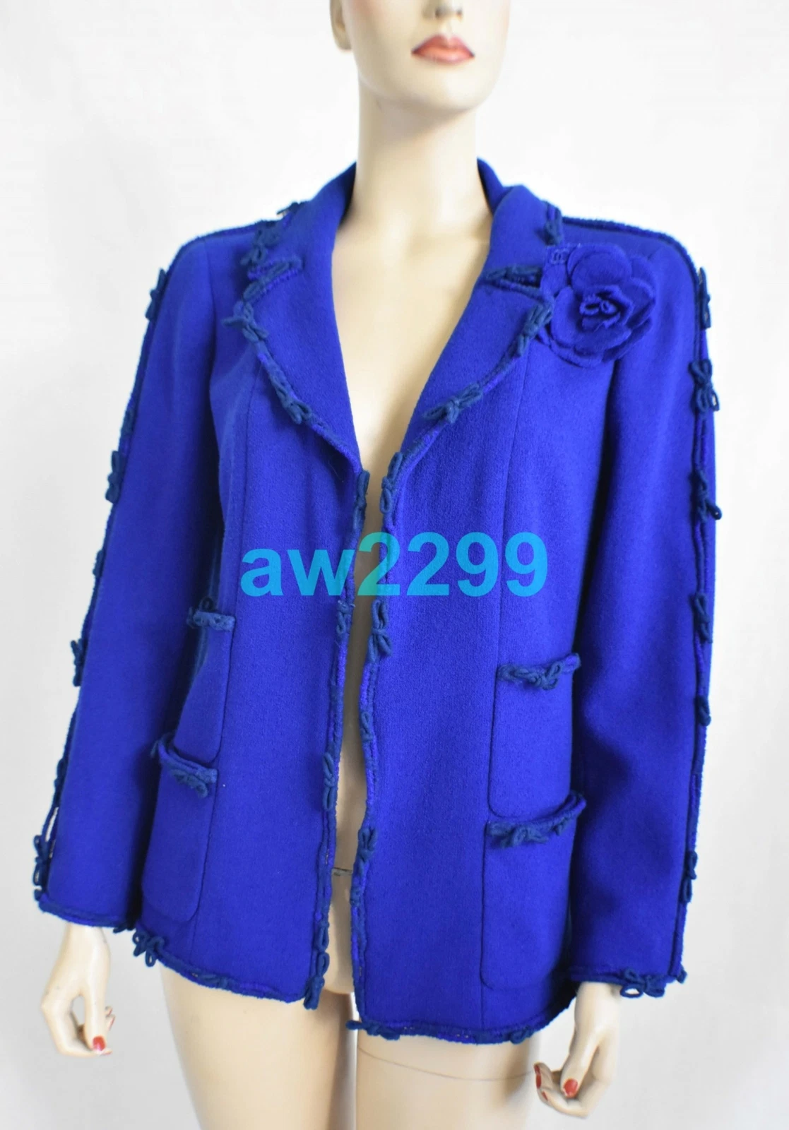 GIACCA CHANEL 07A CON SPILLA STACCABILE BOTTONI INGIOIELLATI 42 NUOVA