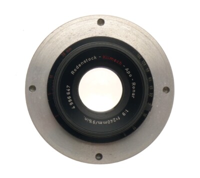 Objectif Photo Rodenstock APO Ronar 9/240mm Sur Plaque Sinar Avec Obturateur Compur 1