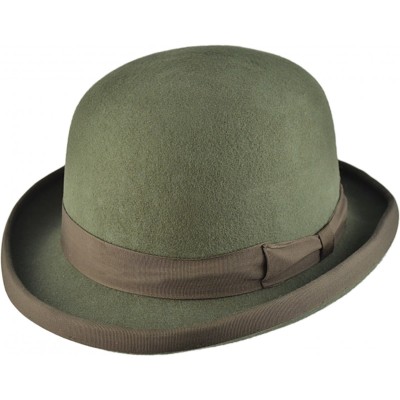 Hochwertige Hardtop 100% Wolle Bowler Mütze - Satin gefüttert - Größen S bis XXL