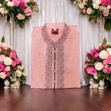 Light Pink- Soft Cotton Traditional Boys Kurta- 014