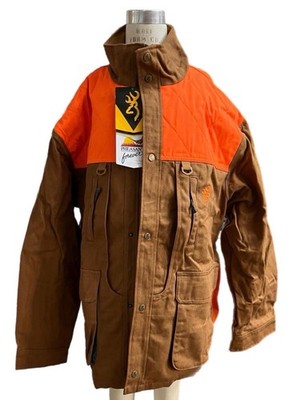 Browning Hunting Jacket Mens 2XL Brown Orange Insulated Field Pheasant Coat