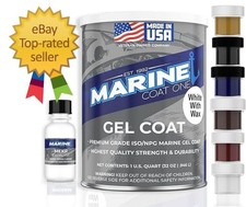 Gel Coat White with Wax Repair Kit for Boats 1 Quart