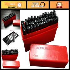 4MM Steel Die Metal Stamping Kit - Punch Tool for Trailer ID Tags  Number Stamp