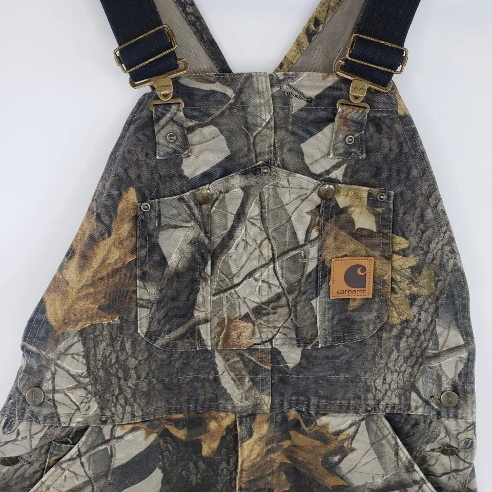 Carhartt Realtree Hardwoods Men’s Insulated Overalls 38x32 R43 CMO Double Knee - Image 3 of 4