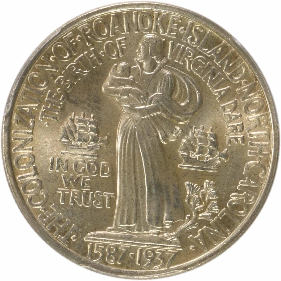 Roanoke Commemorative Silver Half Dollar 1937 MS67 PCGS (CAC) - Image 4 of 4