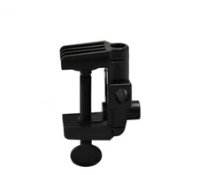 Super C-Clamp Heavy Duty Desk Table Mount Clamp with Black Plastic Base Stand