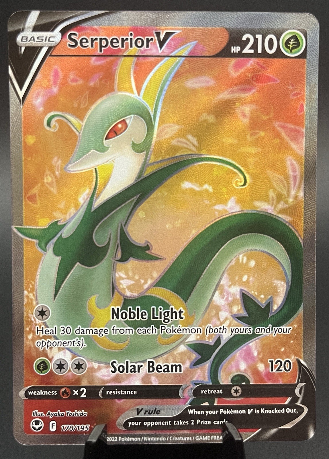 Serperior V 170/195 Silver Tempest Full Art Ultra Rare Pokémon NM