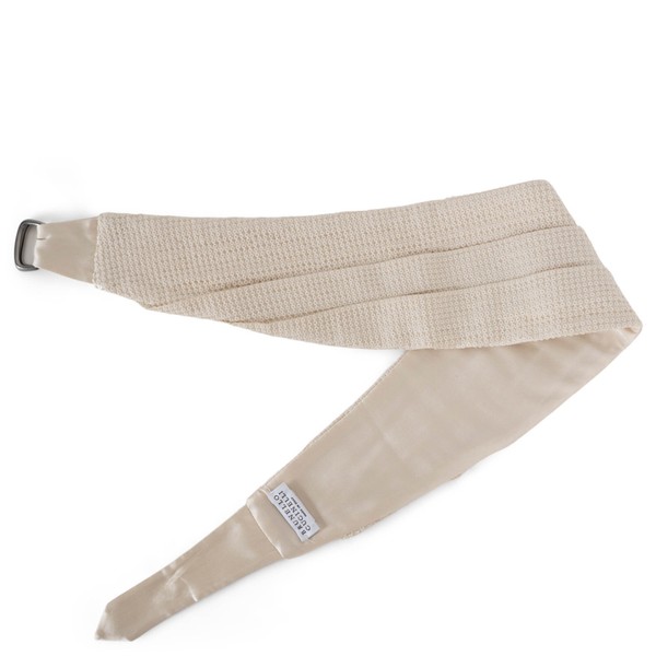 73032 authentischer BRUNELLO CUCINELLI cremefarbener PAILLETTEN SATIN KUMMERBUND Gürtel Einheitsgröße