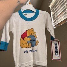 Vtg Deadstock Winnie The Pooh Toddler Pajama Shirt Long Sleeve
