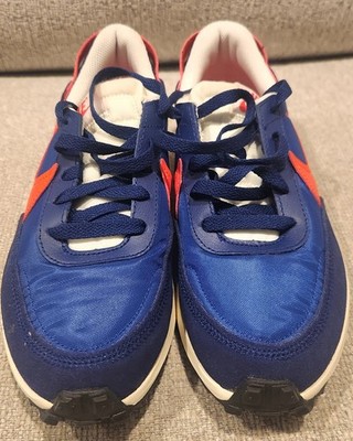 New Womens Nike Waffle Debut Blue Void Picante Red Casual Sneakers Size 8