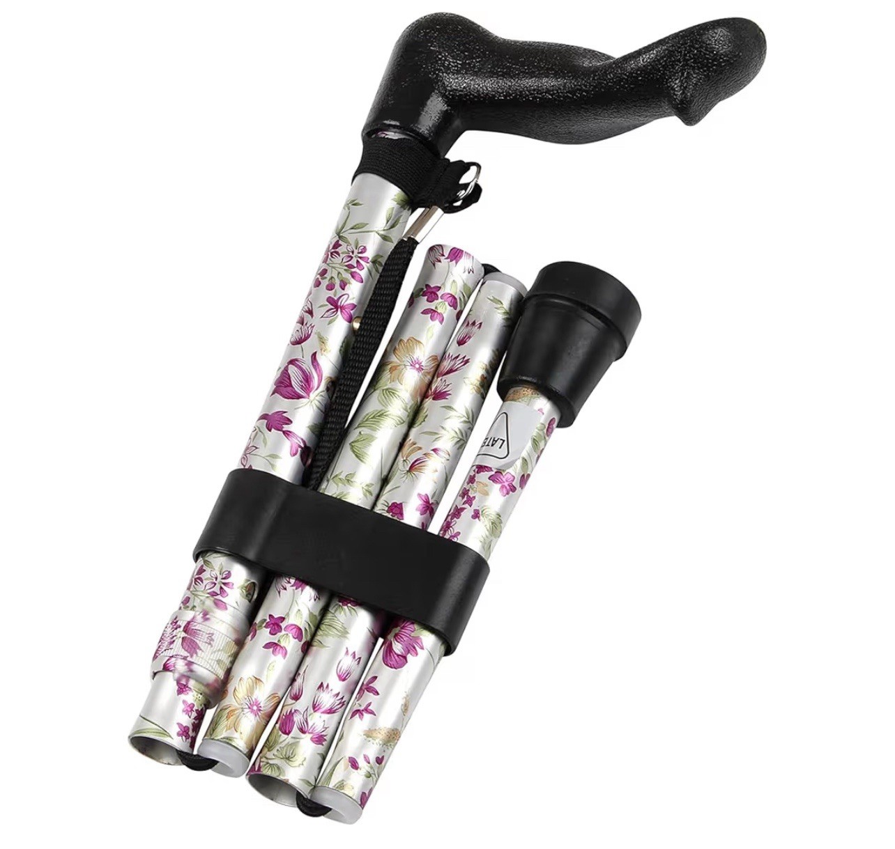 Comfy Grip Sticks Walking Support Rubber Tip Mobility Aid Woodland Flowers