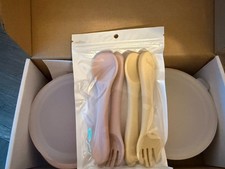 HippoBaby- Suction Bowls w/ Lid and Self-Feeding Utensils 2 pack